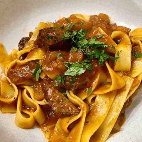 Pappardelle stufato di manzo