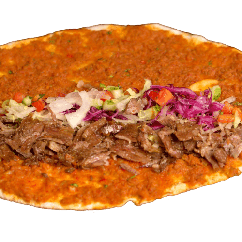Turkse pizza met kipdöner