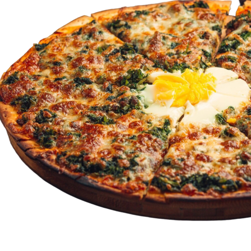 Turkse pizza met spinazie