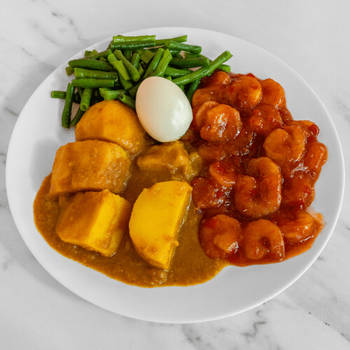 Roti Thaise garnalen