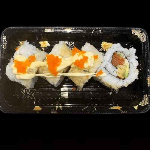 Crispy salmon maki