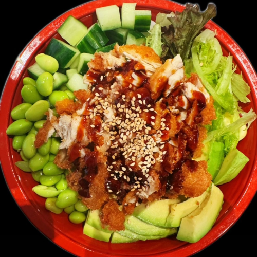 Poké bowl crispy tori