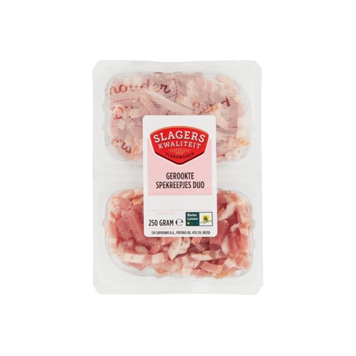 Slagerskwaliteit gerookte spekreepjes duo 250 gram