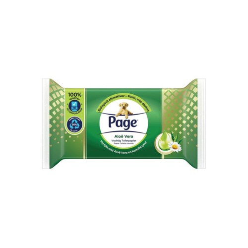 Page aloe vera vochtig toiletpapier navulverpakking 38 stuks