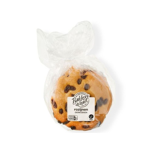 BakkersHart rozijnen eierkoeken 4 stuks Zak 200 Gram