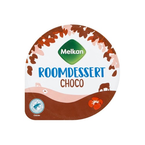Melkan roomdessert choco kuipje 200 gram