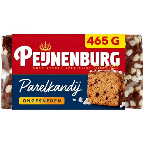Peijnenburg ontbijtkoek parelkandij ongesneden 465 gram
