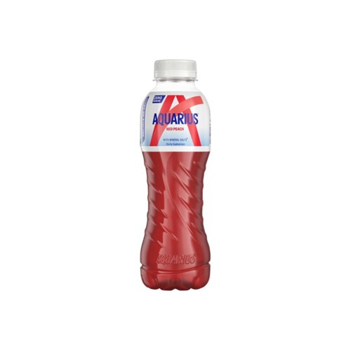 Aquarius Red Peach zero sugar fles 500 ml