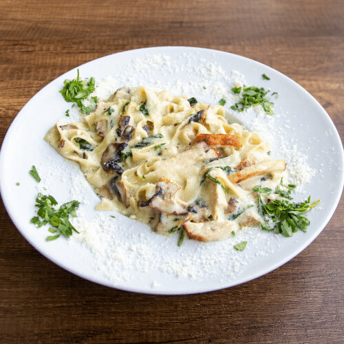Pasta polo pesto spinazie