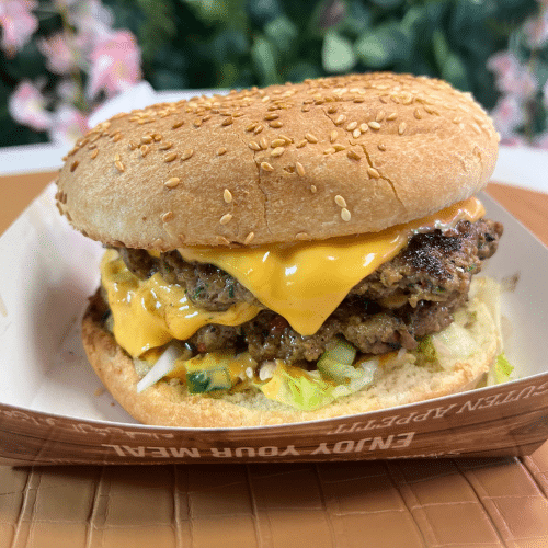 Double spicy beef burger