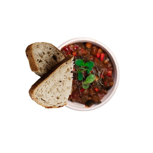 Aubergine-Stew with bread