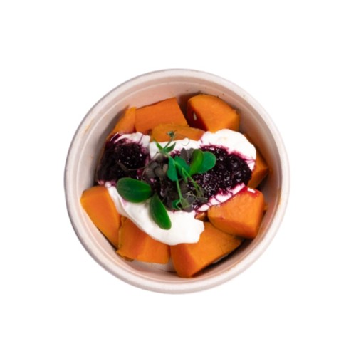 Sweet potato - Labneh & Tomato plum