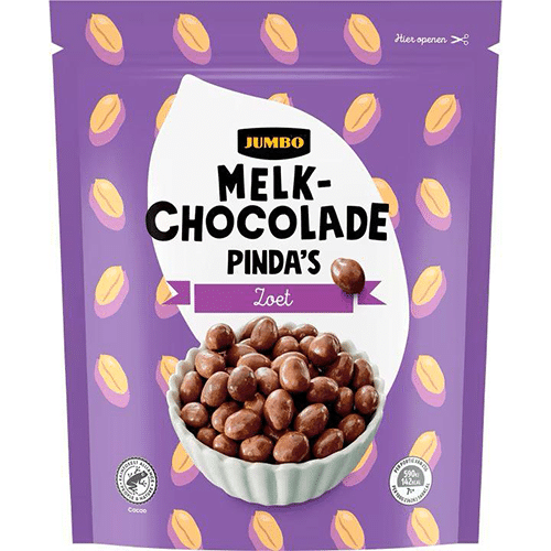 Melkchocolade pindas zoet