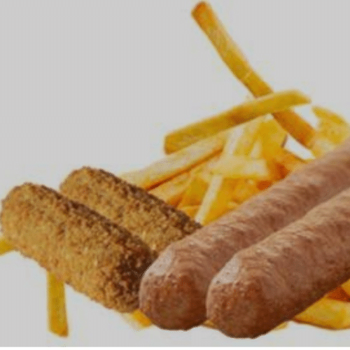 Gezinszak voor 4 personen en 4 kroketten