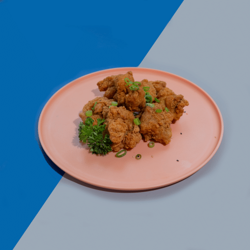 Boneless chicken original en koriander garlic saus