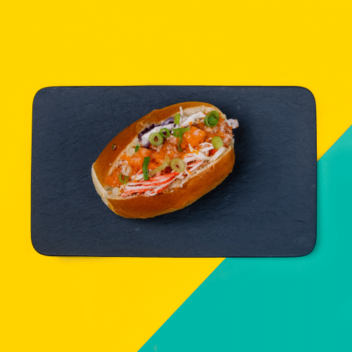 Fresh salmon dog