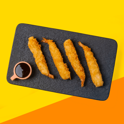 Tempura shrimps en chilisaus