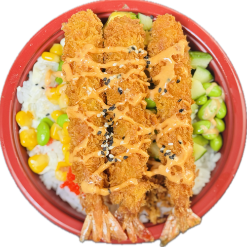 Ebi fry poke bowl