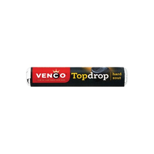 Venco Drop Topdrop hard zout rol 47 gram