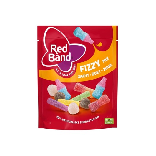 Red Band snoepmix fizzy zak 215 gram