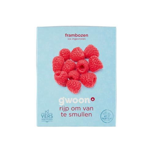 g'woon fruit frambozen diepvries 250 gram