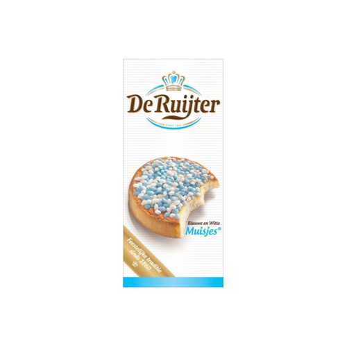 De Ruijter muisjes blauw wit 330 gram
