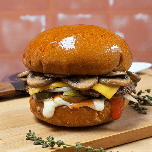 Grilled Mushroom Smash Burger