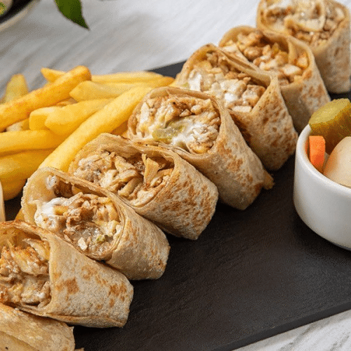 Chicken shawarma meal