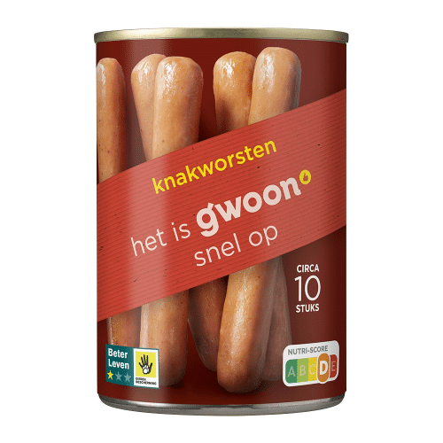 G'woon knakworsten in blik