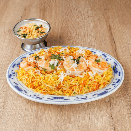 Prawn biryani