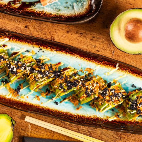Salmon dragon roll