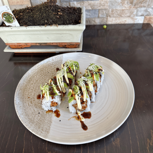 Soft shell kara-age roll