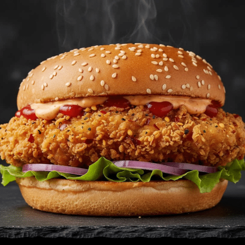 Spicy chicken burger