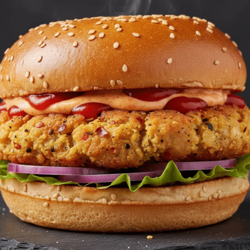 Spicy veggie burger