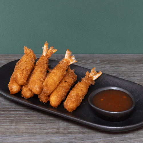 Crispy shrimps met chilisaus (8 stuks)