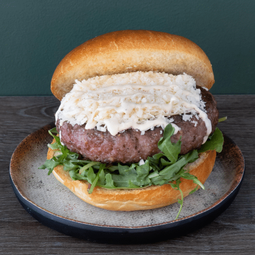 Halal parmigiano burger