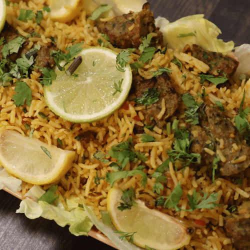 Lamskebab biryani