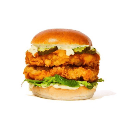 Double classic chicken burger