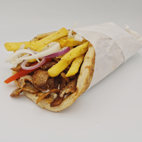 Chicken gyros pita wrap