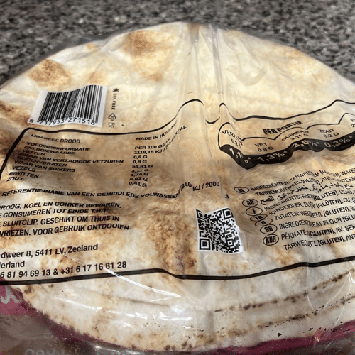 Een verpakking Libanees brood