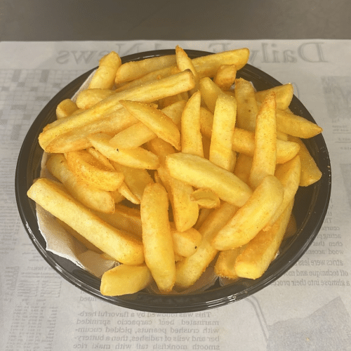 Portie friet in een doosje