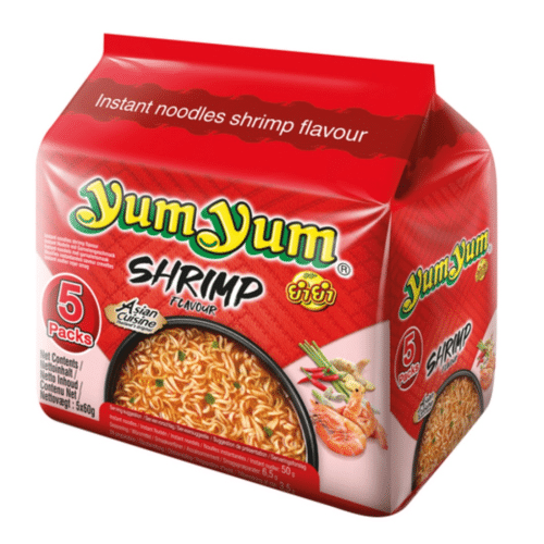 5x Yum Yum shrimp noodles