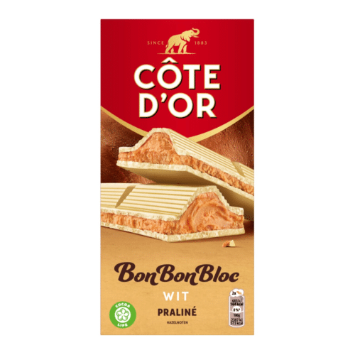 Côte d'Or Bonbonbloc chocoladereep praliné wit
