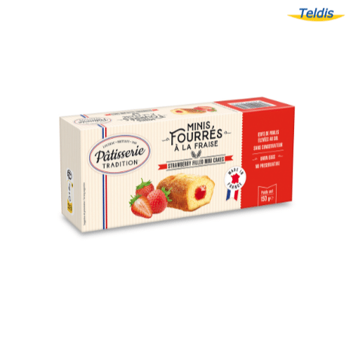Minis Fourres Fraise Etui 150g