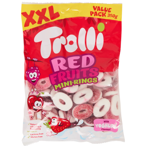 Trolli mini-ringen rood fruit 350 gram