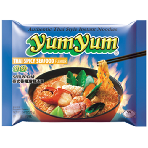 Yum yum pikante zeevruchten noodles