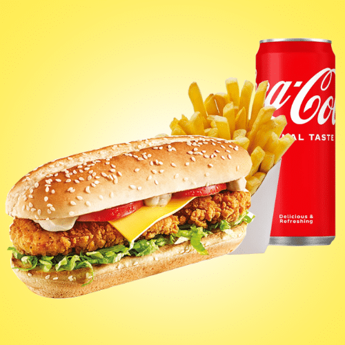 Long Chicken Burger Menu