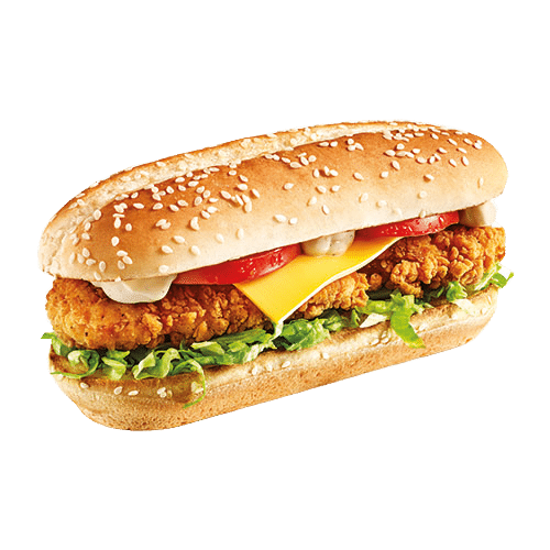 Long chicken burger