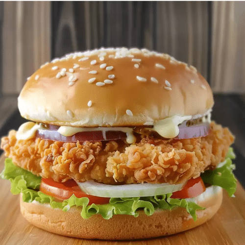Crispy chicken burger