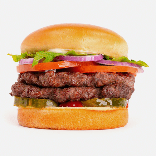 Double beef burger menu